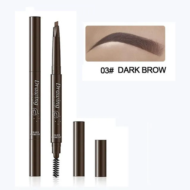 Waterproof Black Brown Eyebrow Pencil Makeup Set