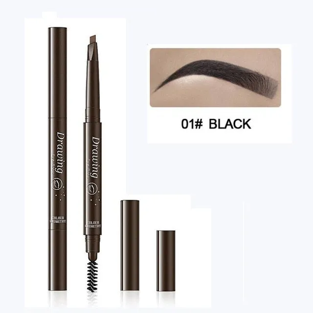 Waterproof Black Brown Eyebrow Pencil Makeup Set