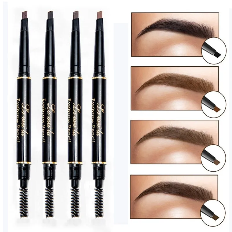 Waterproof Black Brown Eyebrow Pencil Makeup Set