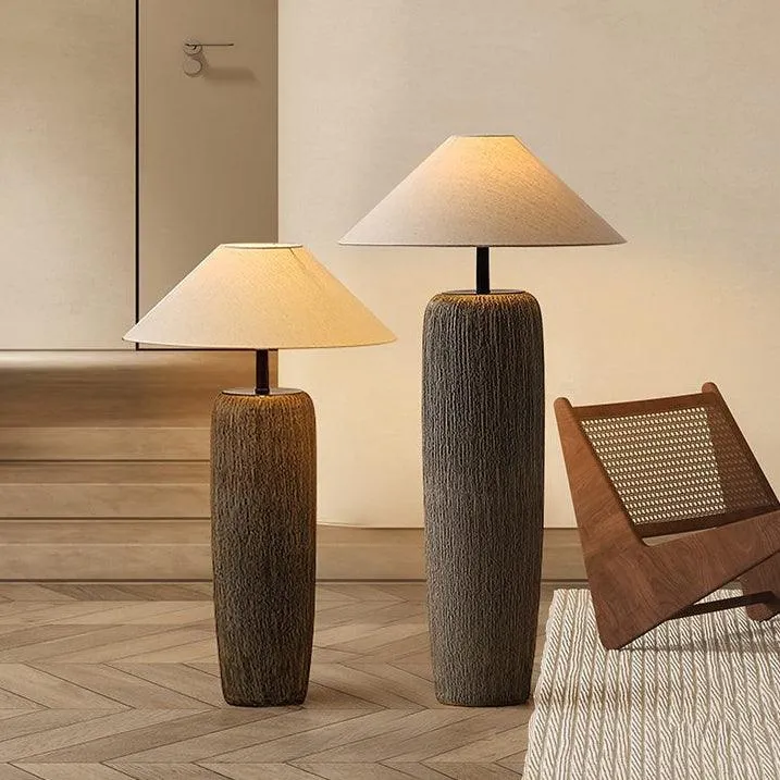 Weathered Wood Grain Floor Lamp