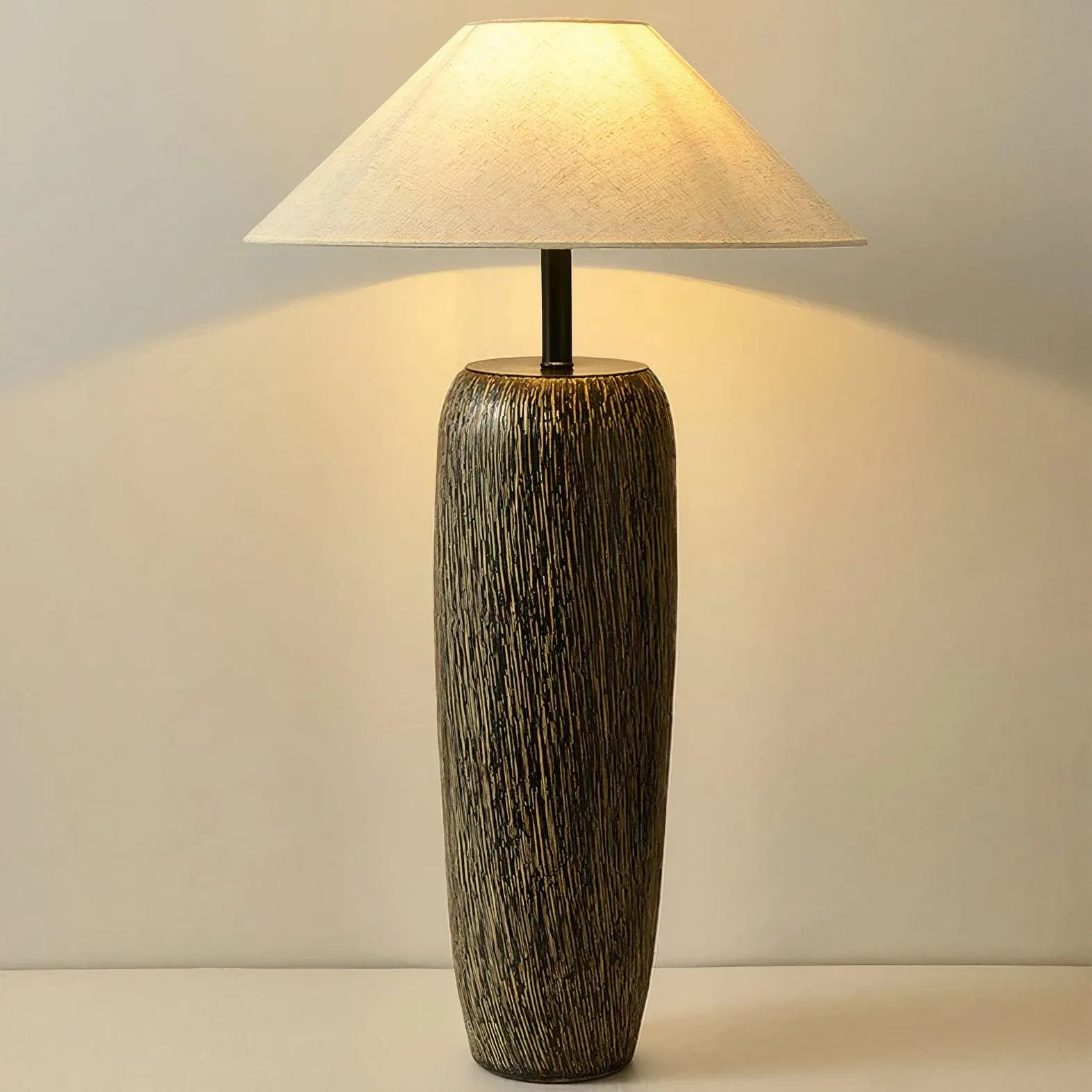 Weathered Wood Grain Floor Lamp