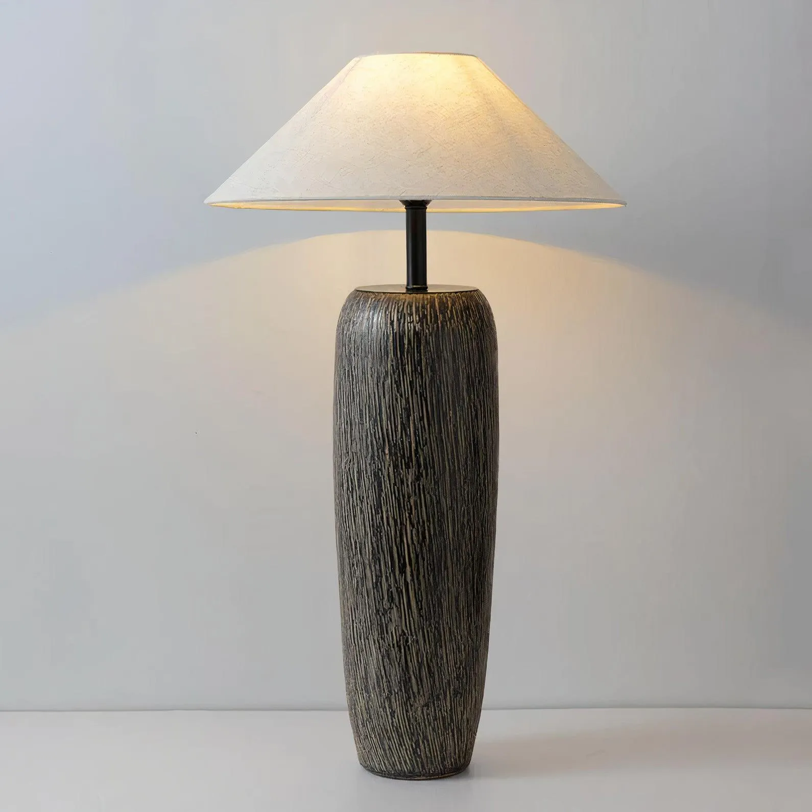 Weathered Wood Grain Floor Lamp