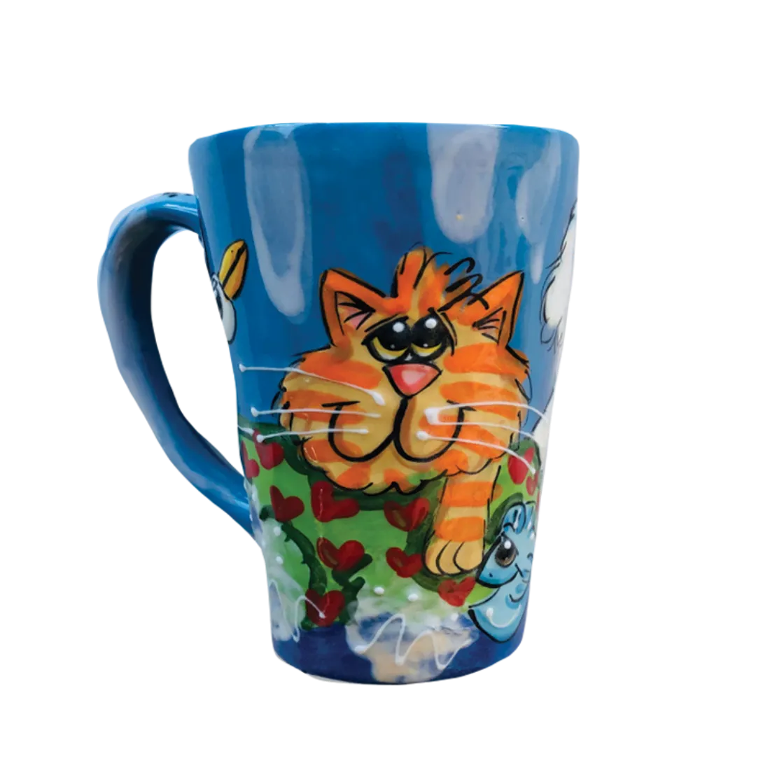 Whimsical Tabby Cat Mug