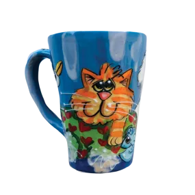 Whimsical Tabby Cat Mug