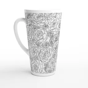 White Succulent White Latte 17oz Ceramic Mug