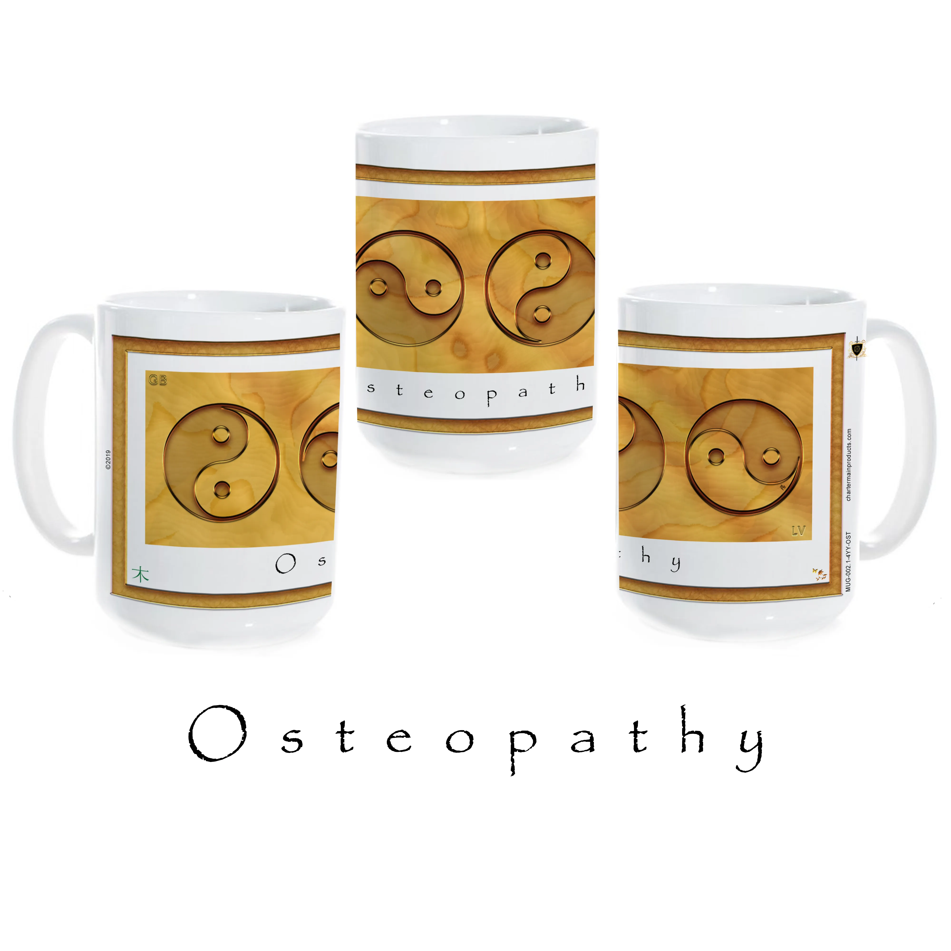 Yin Yang Coffee Mug "Wood" (Osteopathy)